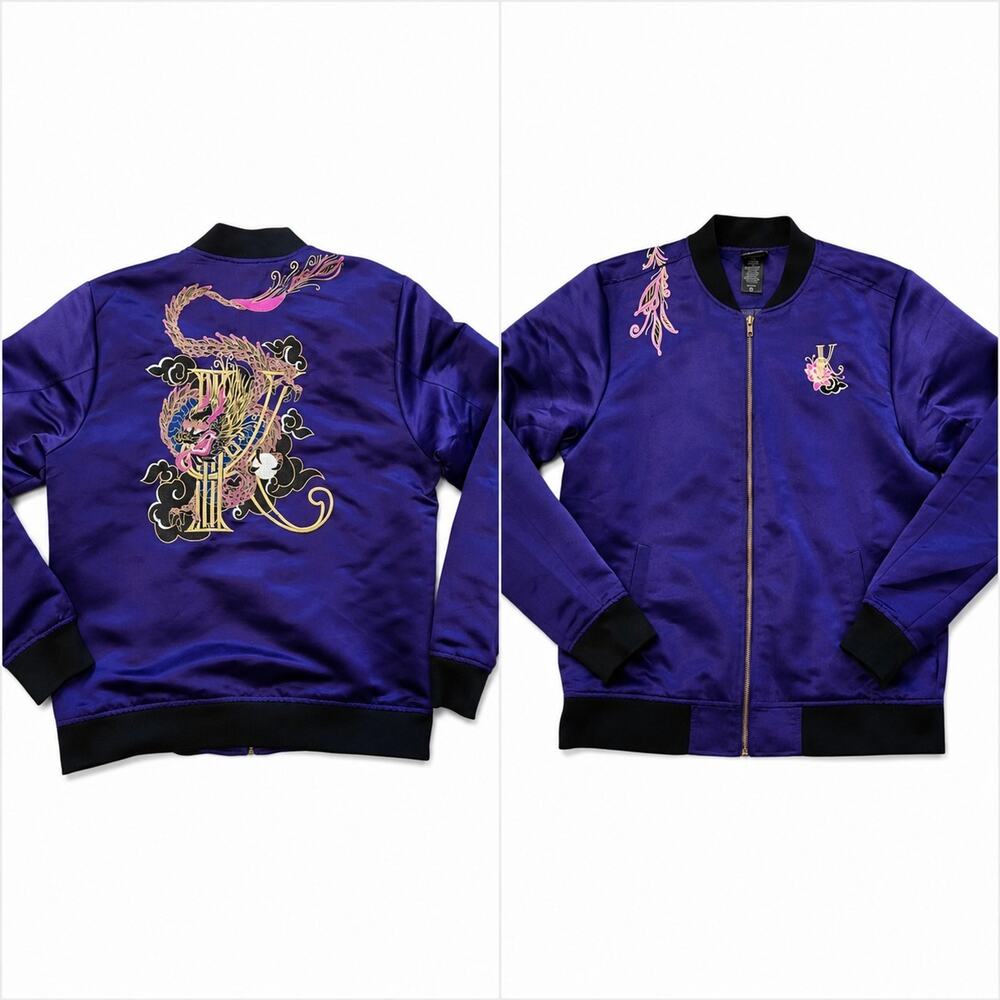 Marvel Eternals‎ Our Universe Kingo Bomber Jacket Purple Satin Adult Size Medium
